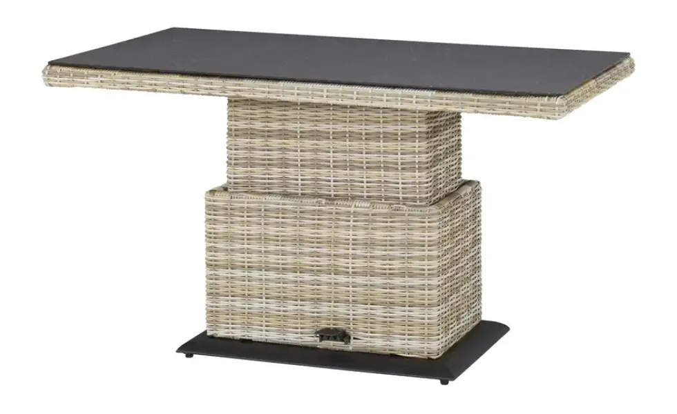 a casa mia Polyrattan-Tisch höhenverstellbar Sylt