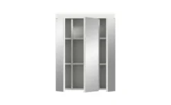 Badezimmerspiegelschrank SCHLOONSEE, Breite 60cm, 3 Spiegeltüren, 9 Fächer, 6 Einlegeböden, in verschiedenen Farben erhältlich, Badmöbel, Spiegel, Badschrank, Bad Schloonsee