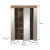 Badezimmerspiegelschrank WALDSEE, Breite 60cm, 3 Spiegeltüren, 9 Fächer, 6 Einlegeböden, in verschiedenen Farben erhältlich, Badmöbel, Spiegel, Badschrank, Bad Waldsee
