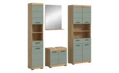 Badmöbel-Set SCHLOONSEE, 4 teilig, bestehend aus: Hochschrank, Waschbeckenunterschrank, Badspiegel, Hochschrank breit Schloonsee