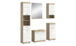 Badmöbel-Set SCHLOONSEE, 5 teilig, bestehend aus: Hochschrank, WBU, Spiegel, Unterschrank, Hängeschrank Schloonsee