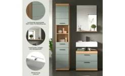 Badmöbel-Set SCHLOONSEE, 3 teilig, bestehend aus: Hochschrank, Waschbeckenunterschrank, Spiegel Schloonsee