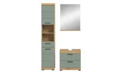 Badmöbel-Set SCHLOONSEE, 3 teilig, bestehend aus: Hochschrank, Waschbeckenunterschrank, Spiegel Schloonsee