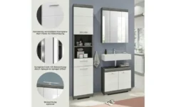 Badmöbel-Set SCHLOONSEE, 3 teilig, bestehend aus: Hochschrank, Waschbeckenunterschrank, Spiegelschrank Schloonsee