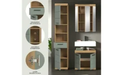 Badmöbel-Set SCHLOONSEE, 3 teilig, bestehend aus: Hochschrank, Waschbeckenunterschrank, Spiegelschrank Schloonsee