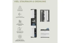 Badmöbel-Set SCHLOONSEE, 3 teilig, bestehend aus: Hochschrank, Waschbeckenunterschrank, Spiegelschrank, Hochschrank, Waschbeckenunterschrank, Spiegelschrank Schloonsee