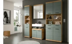 Badmöbel-Set SCHLOONSEE, 4 teilig, bestehend aus: Hochschrank schmal, WBU, Spiegelschrank, Hochschrank breit Schloonsee