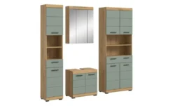 Badmöbel-Set SCHLOONSEE, 4 teilig, bestehend aus: Hochschrank schmal, WBU, Spiegelschrank, Hochschrank breit Schloonsee