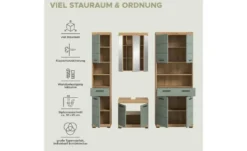 Badmöbel-Set SCHLOONSEE, 4 teilig, bestehend aus: Hochschrank schmal, WBU, Spiegelschrank, Hochschrank breit Schloonsee