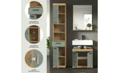 Badmöbel-Set SCHLOONSEE, 3 teilig, bestehend aus: Hochschrank, Waschbeckenunterschrank, Spiegel Schloonsee