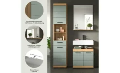 Badmöbel-Set SCHLOONSEE, 3 teilig, bestehend aus: Hochschrank, Waschbeckenunterschrank, Spiegel Schloonsee