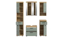 Badmöbel-Set SCHLOONSEE, 4 teilig, bestehend aus: Waschbeckenunterschrank, Spiegel, Unterschrank, Hängeschrank Schloonsee