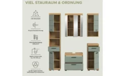 Badmöbel-Set SCHLOONSEE, 4 teilig, bestehend aus: Waschbeckenunterschrank, Spiegel, Unterschrank, Hängeschrank Schloonsee