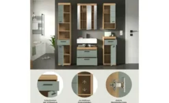 Badmöbel-Set SCHLOONSEE, 4 teilig, bestehend aus: Waschbeckenunterschrank, Spiegel, Unterschrank, Hängeschrank Schloonsee