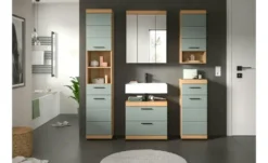 Badmöbel-Set SCHLOONSEE, 4 teilig, bestehend aus: Waschbeckenunterschrank, Spiegel, Unterschrank, Hängeschrank Schloonsee
