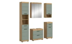 Badmöbel-Set SCHLOONSEE, 4 teilig, bestehend aus: Waschbeckenunterschrank, Spiegel, Unterschrank, Hängeschrank Schloonsee