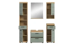 Badmöbel-Set SCHLOONSEE, 5 teilig, bestehend aus: Hochschrank, WBU, Spiegel, Unterschrank, Hängeschrank Schloonsee