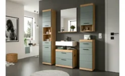 Badmöbel-Set SCHLOONSEE, 5 teilig, bestehend aus: Hochschrank, WBU, Spiegel, Unterschrank, Hängeschrank Schloonsee