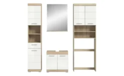 Badmöbel-Set SCHLOONSEE, 4 teilig, bestehend aus: Hochschrank, WBU, Badspiegel, Waschmaschinenumbauschrank Schloonsee