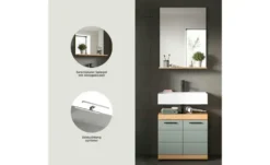 Badmöbel-Set SCHLOONSEE, 5 teilig, inklusive LED Beleuchtung, bestehend aus: Hochschrank, WBU, Spiegelschrank, Unterschrank, Hängeschrank Schloonsee