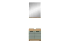 Badmöbel-Set SCHLOONSEE, 5 teilig, inklusive LED Beleuchtung, bestehend aus: Hochschrank, WBU, Spiegelschrank, Unterschrank, Hängeschrank Schloonsee