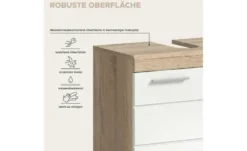 Badmöbel-Set SCHLOONSEE, 3 teilig, bestehend aus: Hochschrank, Waschbeckenunterschrank, Spiegel Schloonsee