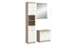 Badmöbel-Set SCHLOONSEE, 3 teilig, bestehend aus: Hochschrank, Waschbeckenunterschrank, Spiegel Schloonsee