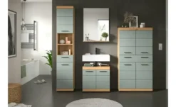 Badmöbel-Set SCHLOONSEE, 4 teilig, bestehend aus: Hochschrank, Waschbeckenunterschrank, Badspiegel, Midischrank Schloonsee