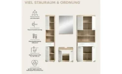 Badmöbel-Set SCHLOONSEE, 4 teilig, bestehend aus: Hochschrank, Waschbeckenunterschrank, Badspiegel, Hochschrank breit Schloonsee