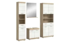 Badmöbel-Set SCHLOONSEE, 4 teilig, bestehend aus: Hochschrank, Waschbeckenunterschrank, Badspiegel, Hochschrank breit Schloonsee