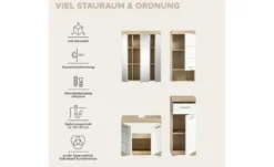 Badmöbel-Set SCHLOONSEE, 4 teilig, bestehend aus: Waschbeckenunterschrank, Spiegel, Unterschrank, Hängeschrank Schloonsee