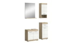 Badmöbel-Set SCHLOONSEE, 4 teilig, bestehend aus: Waschbeckenunterschrank, Spiegel, Unterschrank, Hängeschrank Schloonsee