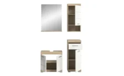 Badmöbel-Set SCHLOONSEE, 4 teilig, bestehend aus: Waschbeckenunterschrank, Spiegel, Unterschrank, Hängeschrank Schloonsee