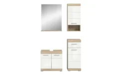Badmöbel-Set SCHLOONSEE, 4 teilig, bestehend aus: Waschbeckenunterschrank, Spiegel, Unterschrank, Hängeschrank Schloonsee