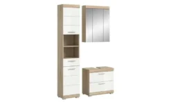 Badmöbel-Set SCHLOONSEE, 3 teilig, bestehend aus: Hochschrank, Waschbeckenunterschrank, Spiegelschrank, Hochschrank, Waschbeckenunterschrank, Spiegelschrank Schloonsee