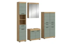 Badmöbel-Set SCHLOONSEE, 4 teilig, bestehend aus: Hochschrank, Waschbeckenunterschrank, Spiegelschrank, Midischrank Schloonsee