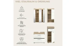 Badmöbel-Set SCHLOONSEE, 4 teilig, bestehend aus: Waschbeckenunterschrank, Spiegelschrank, Unterschrank, Hängeschrank Schloonsee