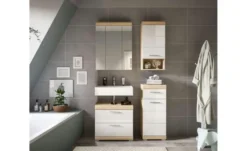 Badmöbel-Set SCHLOONSEE, 4 teilig, bestehend aus: Waschbeckenunterschrank, Spiegelschrank, Unterschrank, Hängeschrank Schloonsee