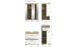 Badmöbel-Set SCHLOONSEE, 4 teilig, bestehend aus: Waschbeckenunterschrank, Spiegelschrank, Unterschrank, Hängeschrank Schloonsee