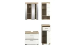 Badmöbel-Set SCHLOONSEE, 4 teilig, bestehend aus: Waschbeckenunterschrank, Spiegelschrank, Unterschrank, Hängeschrank Schloonsee
