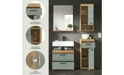 Badmöbel-Set SCHLOONSEE, 4 teilig, bestehend aus: Waschbeckenunterschrank, Spiegel, Unterschrank, Hängeschrank Schloonsee