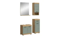 Badmöbel-Set SCHLOONSEE, 4 teilig, bestehend aus: Waschbeckenunterschrank, Spiegel, Unterschrank, Hängeschrank Schloonsee