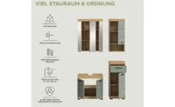 Badmöbel-Set SCHLOONSEE, 4 teilig, bestehend aus: Waschbeckenunterschrank, Spiegelschrank, Unterschrank, Hängeschrank Schloonsee