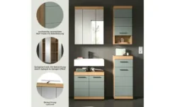 Badmöbel-Set SCHLOONSEE, 4 teilig, bestehend aus: Waschbeckenunterschrank, Spiegelschrank, Unterschrank, Hängeschrank Schloonsee
