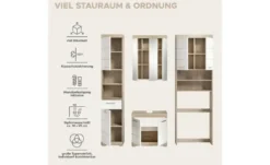 Badmöbel-Set SCHLOONSEE, 4 teilig, bestehend aus: Hochschrank, WBU, Spiegelschrank, Waschmaschinenumbauschrank Schloonsee
