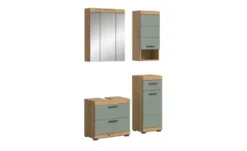 Badmöbel-Set SCHLOONSEE, 4 teilig, bestehend aus: Waschbeckenunterschrank, Spiegelschrank, Unterschrank, Hängeschrank Schloonsee