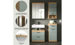 Badmöbel-Set SCHLOONSEE, 4 teilig, bestehend aus: Waschbeckenunterschrank, Spiegelschrank, Unterschrank, Hängeschrank Schloonsee