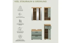 Badmöbel-Set SCHLOONSEE, 4 teilig, bestehend aus: Waschbeckenunterschrank, Spiegelschrank, Unterschrank, Hängeschrank Schloonsee
