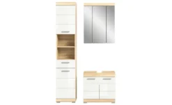 Badmöbel-Set SCHLOONSEE, 3 teilig, bestehend aus: Hochschrank, Waschbeckenunterschrank, Spiegelschrank Schloonsee