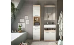 Badmöbel-Set SCHLOONSEE, 3 teilig, bestehend aus: Hochschrank, Waschbeckenunterschrank, Spiegelschrank Schloonsee